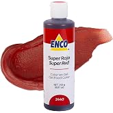 ENCO Food Coloring Gel Super Red 8.8 oz (250g) Concentrated, Vegan
