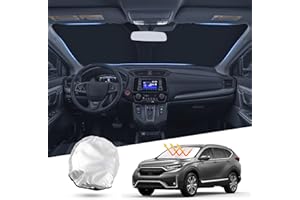 T TGBROS Windshield Sun Shade Custom Fit for 2017-2022 Honda CR-V Accessories Foldable Sun Shield Reflective Polyester Sun Visor Cover Block Heat and Sun Protection