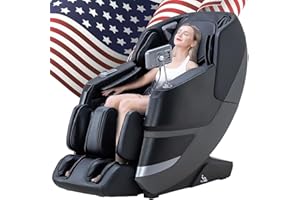 MassaMAX 2024 4D Massage Chair, Full Body Recliner with Zero Gravity, Electric Extendable Footrest, AI Voice Control, Automatic Body Scan, Deep Yoga Stretch, Foot Rollers, and Heat (Deep Black)