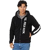 U.S. POLO ASSN. mens Uspa High Density Print Woodmark Sherpa Hoodie