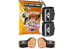 VIKINGSTRENGTH Wrist Brace Support (16"Inches Quality) for Weight lifting, Crossfit, Bodybuilding and Fitness. Wrist Wraps fo
