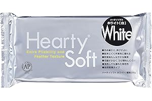 パジコ Padico Hearty Soft Clay, White, Lightweight Air Dry Clay 180g (6.3 oz) | Fine & Flexible Texture Perfect for Flowers, Sweets & Deco, Miniature Food