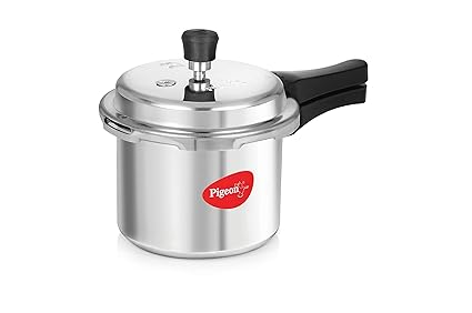 Pigeon by Stovekraft Favourite Outer Lid Non Induction Aluminium Pressure Cooker, 3 Litres, Silver