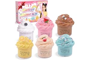 6 Pack Butter Slime Kit for Girls, Kids Slime, Toys for Ages 6-8 8-13 Girls Boys, Cool Girl Birthday Gifts Party Favors Cute 