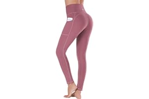 Ewedoos Women's Yoga Pants with Pockets - Leggings with Pockets, High Waist Tummy Control Non See-Through Workout Pants