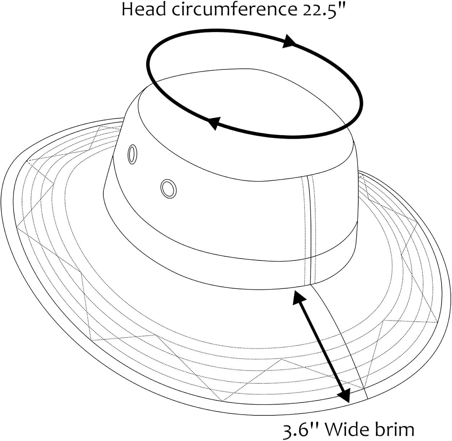 Waterproof Sun Hat Outdoor Wide Brim Bucket Boonie Cap for Safari Hiking Fishing: Clothing