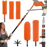 SISIUPASSIE 30FT Reach Ceiling Fan Cleaner Duster, Ceiling Fan Blade Cleaner with Extension Pole, Washable &amp; Replaceable Microfiber Feather Duster Kits