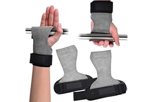 NB2GHYQJ Weight Lifting Wrist Strap Cowhide Material Robust Lifting Straps for Gym Deadlift and Powerlifting Adjustable lifting straps Men/Women(Pair)