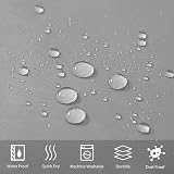 Furlinic Grey Shower Curtain Mould Proof Waterproof 120x180cm 47x72in view 5