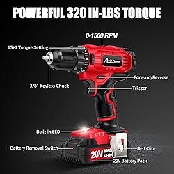 AVID POWER Cordless Drill Set 20V Power