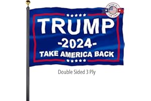 BLESHOPE Trump 2024 Flags 3x5 Outdoor Made in USA-Double Sided 3 Ply Heavy Duty Take America Back Trump Flags Banner for Outside with 2 Brass Grommets UV protection Fade Resistant for Indoor Outdoor