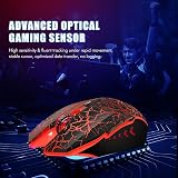 VGUARD Gaming Mouse Comfortable Wired USB Optical RGB 7 LED 4 DPI 6 Buttons view 4