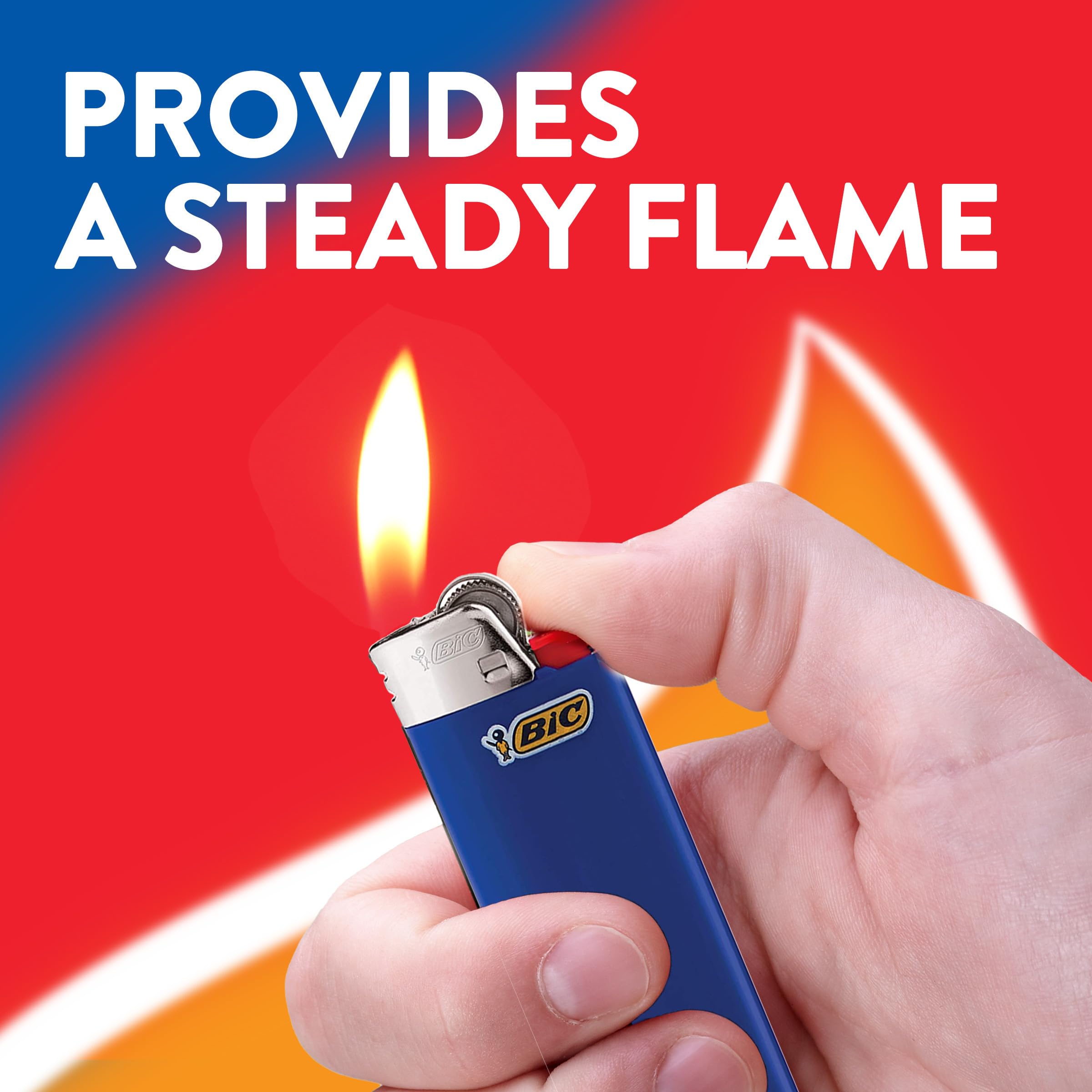 BIC Classic Lighters, Pocket Style, Lighter for Candles, Assorted Colors (Packaging May Vary), 12 Count Pack of Lighters