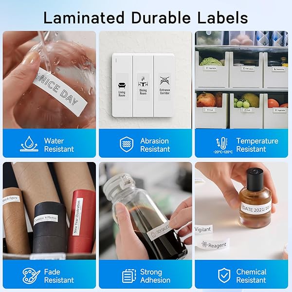 LABEL MAKER TAPE COMPATIBLE WITH BROTHER P TOUCH PT-D210 PT-H110 PT-D400 PT-D600 PT-P700 TZE-231 TZE 12MM 0.47″ LAMINATED LABEL TAPE BLACK ON WHITE 8M 26.2FT TAPE FOR BROTHER LABEL MAKER – 10 PACKS