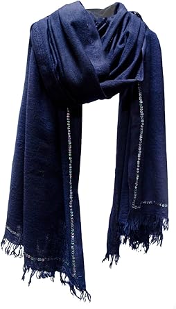 navy blue cashmere shawl