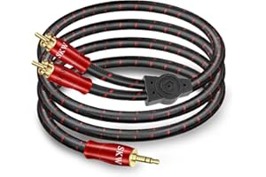 SKW 3.5MM to 2RCA Audio Stereo Cable Entry Level HC Series Cable 3.2ft/1M