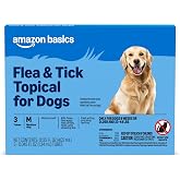 Amazon Basics Flea and Tick Topical Treatment for Medium Dogs (23-44 lbs), Fast Acting and Long Lasting, 3 Count, Packaging May Vary
