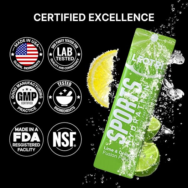 SUGAR FREE ELECTROLYTE POWDER PACKETS – SPORT HYDRATION DRINK MIX SUPPLEMENT, KETO FRIENDLY WITH 6 KEY ELECTROLYTES, RICH IN VITAMIN B AND C, 1000MG BCAA – NO SUGAR, 16 STICKS, LIME & ORANGE FLAVOR