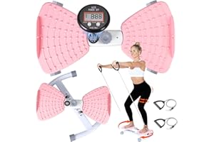 LIKILIKI Reinforced Structure Waist Twister Machine Exercise, Ab Twist Board 440 lbs Weight Capacity for Slim Waist and Core, with Smart LED Digital Display Track Time, Reps, Calories for Women