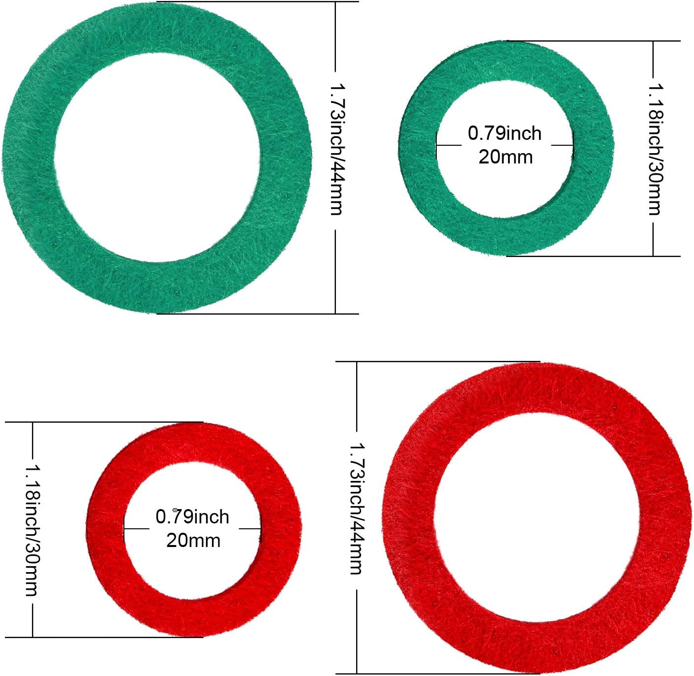 12 Pieces Battery Terminal Anti Corrosion Washers Fiber Battery Terminal Protector, 6 Red and 6 Green: Automotive
