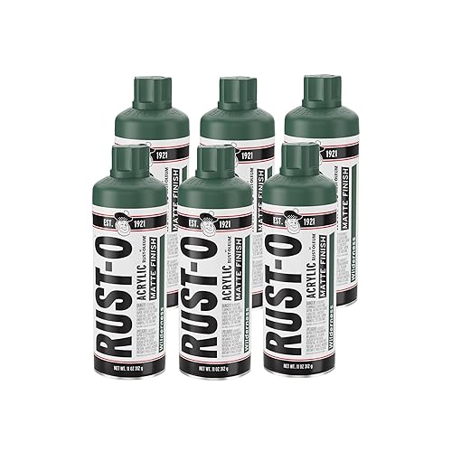Rust-Oleum Rust-O Acrylic Artist Spray Paint, 11 oz, Matte Wilderness, 6 Pack