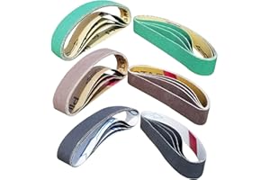 TOCKROP 24 Pcs 3/4" x 12" Replacement Knife Sharpener Sanding Belt Kit for Work Sharp Ken Onion Edition (WSKTS-KO) Knife & Tool Sharpener , 80/120/240/400/1000/1200 Grits