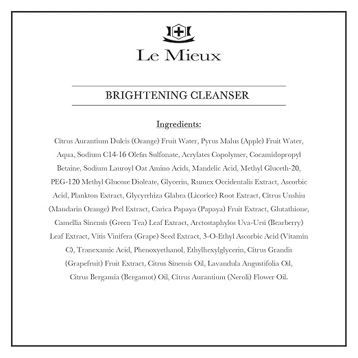 le mieux brightening cleanser