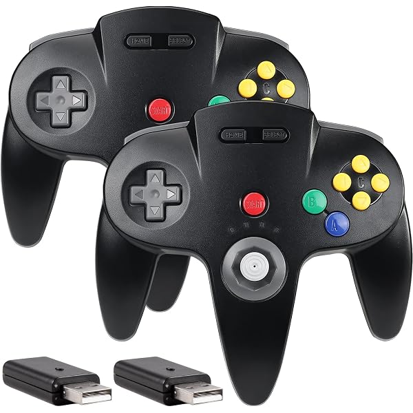 Amazon.com: SAFFUN 2 Pack 2.4 GHz Wireless USB N64 Controller, w