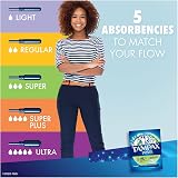 Tampax Pearl Plastic Super Absorbency Unscented Tampons 18 Count view 3