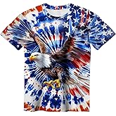 Tie Dye Shirt Kids Neon Shirts for Boys Girls Crewneck Short Sleeve Tee 6-16 Years