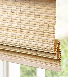 LazBlinds Cordless Bamboo Roman Shades, Privacy