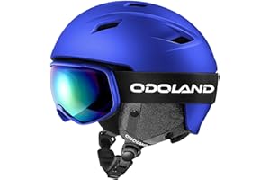 Odoland Ski Helmet and Goggles Set, Snowboard Helmet Glasses for Men, Women & Youth - Shockproof/Windproof Gear for Skiing, Snowboarding