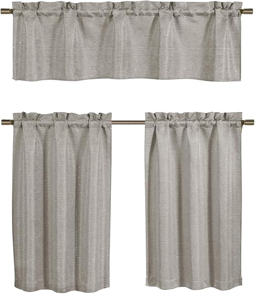 Amazon Com Kensie Jane Linen Textured Sequin Jacquard Kitchen