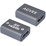 AGVEE [2 Pack] HDMI Female to Female Adapter, 8K HDR HDMI 2.1 Coulper Extension Connetor, Backward Compatible with 4k@60HZ, A