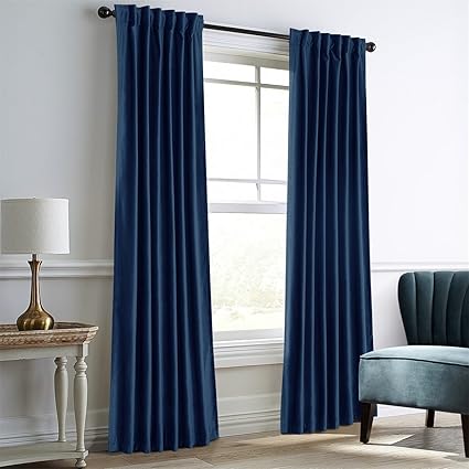 Dreaming Casa Royal Blue Velvet Room Darkening Curtains For Living