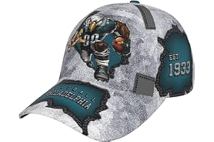 YAJIXAZ Classic City Silhouette Baseball Cap 3D Print Joinery Adjustable Snapback Hat Game Day for Men Women Fans Gift