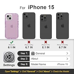 Follaroma for iPhone 15 Case, Heavy Duty Shockproof