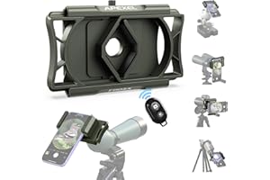 Upgraded Telescope Phone Adapter, Rotatable 360° Binocular Photo Adapter for Android & iPhone,Smartphone Holder Mount for Tel