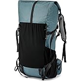 Hiking Backpack,40L to 50L Extra Large Capacity Hiking Bag,Internal Frame Camping Backpack,Upgraded X-PAC Lightweight Sport Daypack Travel Backpack Fit For Mountain Climbing Camping(Grey Green)