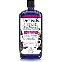 Dr Teal's Foaming Bath with Pure Epsom Salt, Black Elderberry with Vitamin D and Essential Oils, 34 fl oz (Packaging May Vary