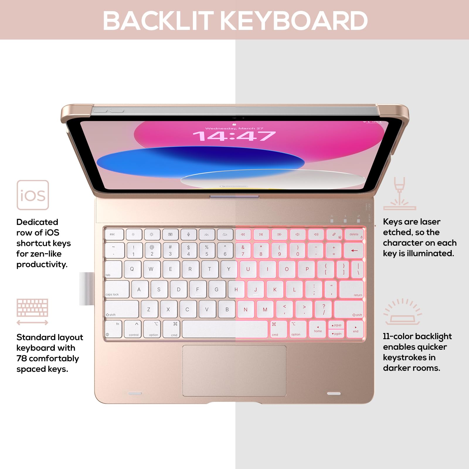 typecase Touch iPad 10th Generation Case with Keyboard (10.9