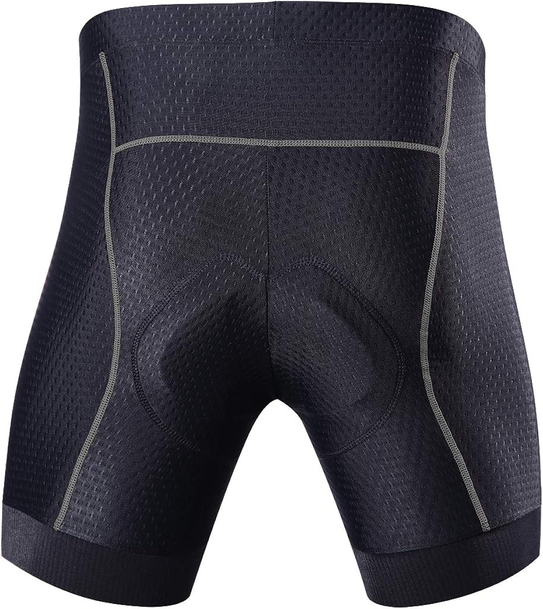 Souke Sports Men's Cycling Underwear Shorts 4D Padded Bike Bicycle MTB Liner Shorts with Anti-Slip Leg Grips: Clothing