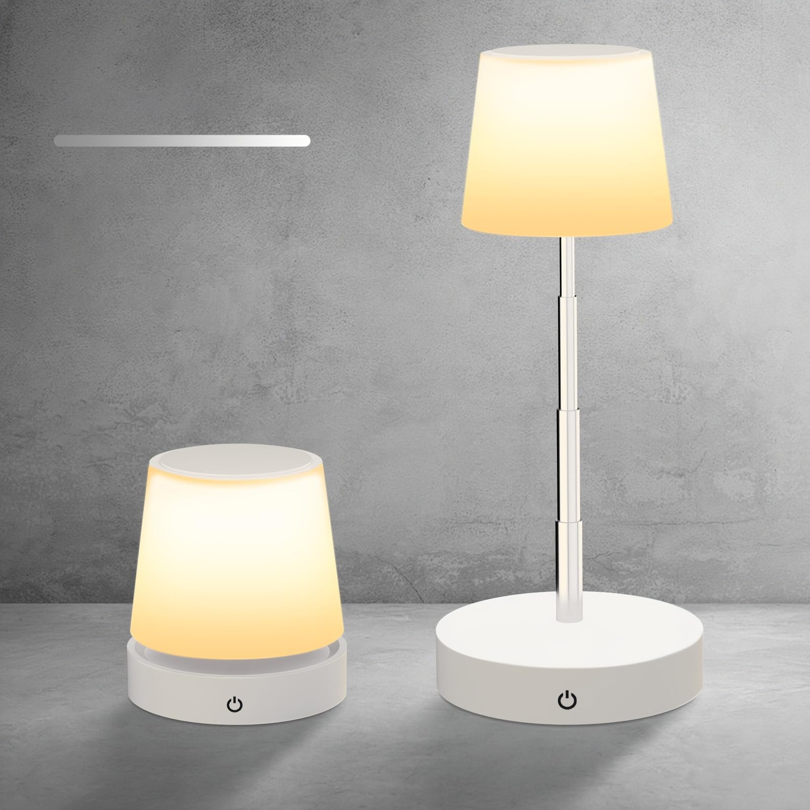 Photo 1 of IFTHFOUR Touch Controlled Dimmable Led Table Lamp - USB Rechargeable, Dimmable Night Light with Extendable Arm for Bedroom Ambiance, Perfect for Bedside Reading