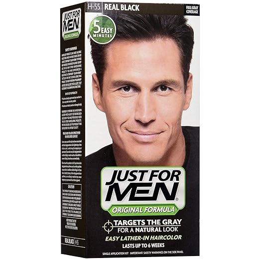 Amazon Com Just For Men Shampoo In Hair Color Real Black 2