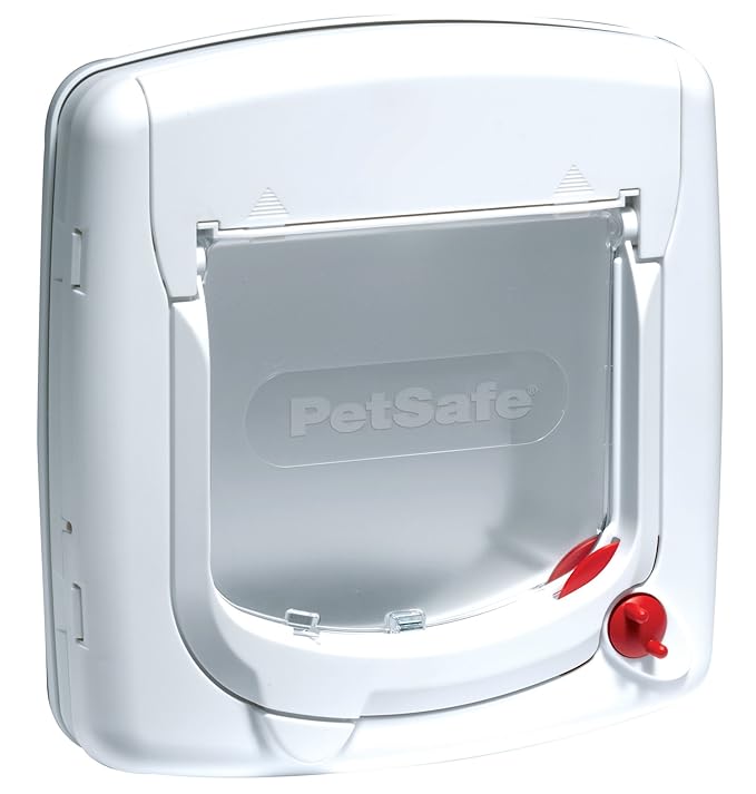 Petsafe Staywell Manual 4Way Locking Classic Cat Flap White, Tunnel