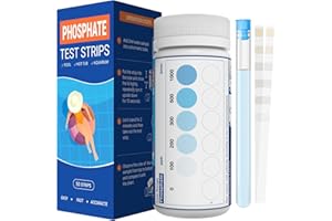AKSBTEC Phosphate Test Kit - Pool Phosphate Test kit-50 Counts Phosphate Test Strips for Swimming Pool, Spa, Hot Tub,Aquarium,Fish Tank- Phosphate Test kit for Freshwater,Saltwater Testing