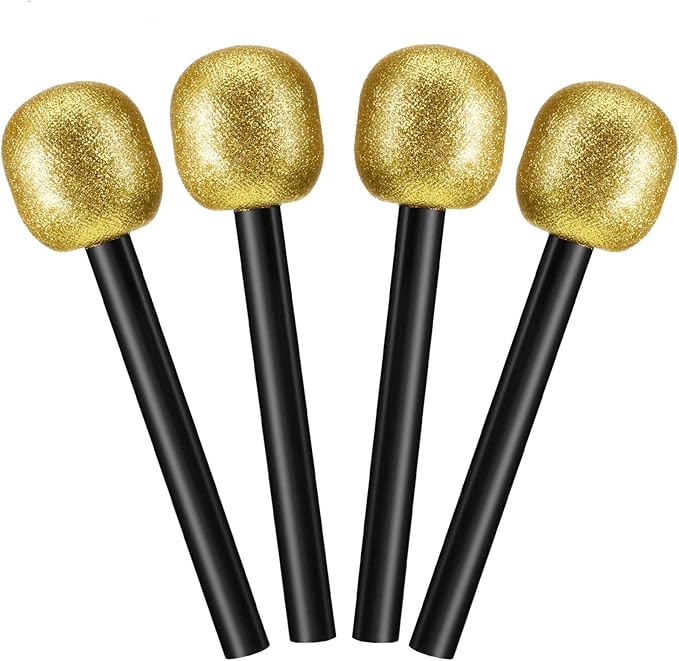gold microphone toy