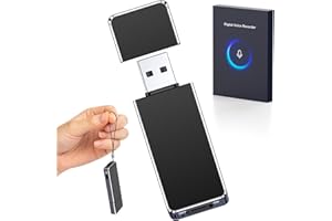 64GB Digital Voice Recorder for Lectures Meetings - EVIDA Intelligent Voice Activated Recorder 512KBPS 288Hrs USB Recording Device HD Audio Recorder with Noise Reduction, Rechargeable