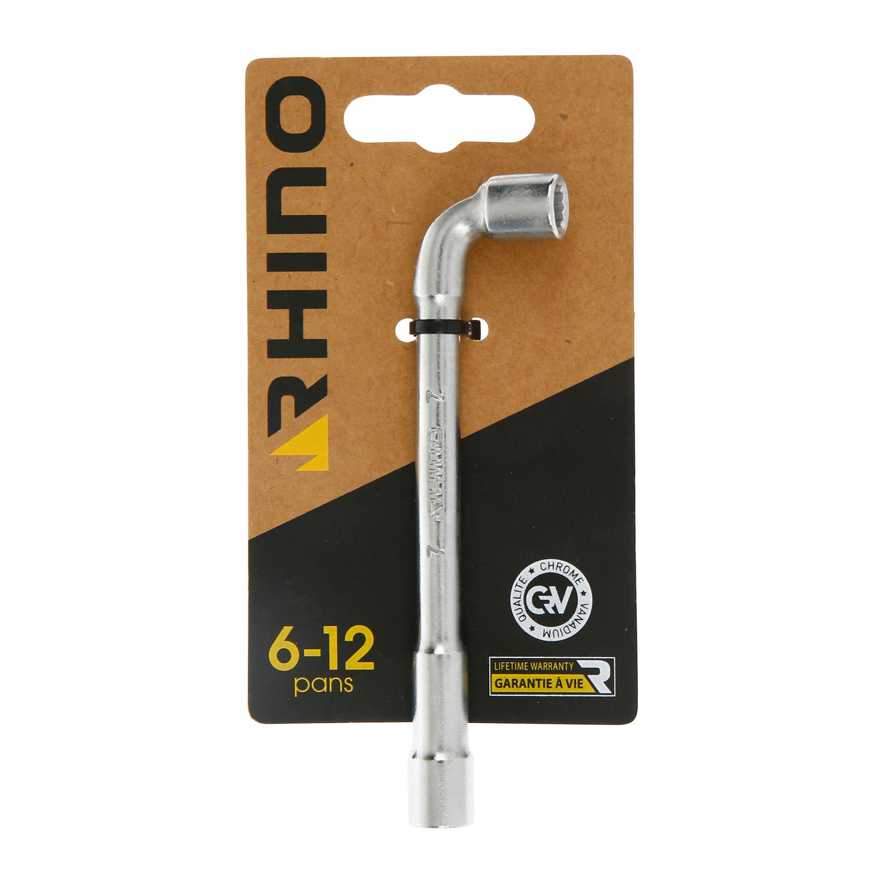 RHINO 2822 Open Pipe with Tubular Wrench - Diameter 7 mm - 6/12 Point Drive - Made in Steel (Chrome Vanadium) - Various Sizes Available, NC