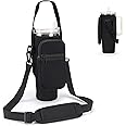 GOEWY Water Bottle Carrier Bag for Stanley 40/30 oz Tumbler with Phone Pocket Neoprene Water Bottle Holder with Shoulder & Handheld Strap Stanley Cup Accessories